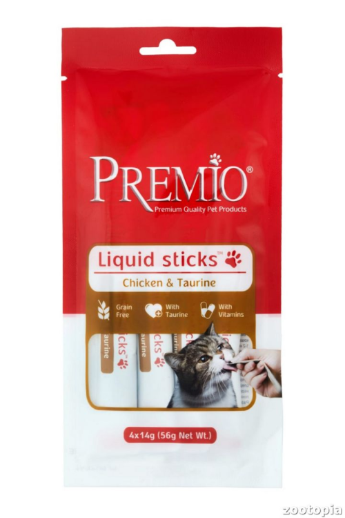 PREMIO LIQUIQ-STICKS 56GM IN CHICKEN AND TAURINE