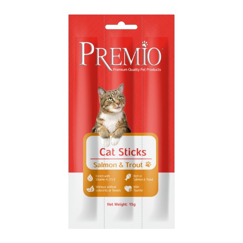 PREMIO CAT-STICKS ( 3 ) 15GM IN SALMON AND TROUT