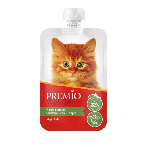 Premio Kitten Meat Paste Chicken, Tuna & APPLE